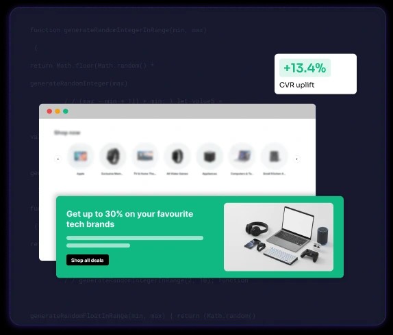 Storefront promo banner test with a 13.4% conversion rate uplift